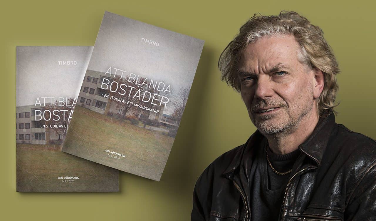 Omslagsbild från Timbros rapport Att blanda bostäder – en studie av ett misslyckande.