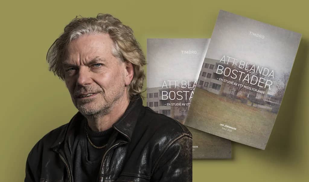 Omslagsbild från Timbros rapport Att blanda bostäder – en studie av ett misslyckande.